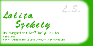 lolita szekely business card